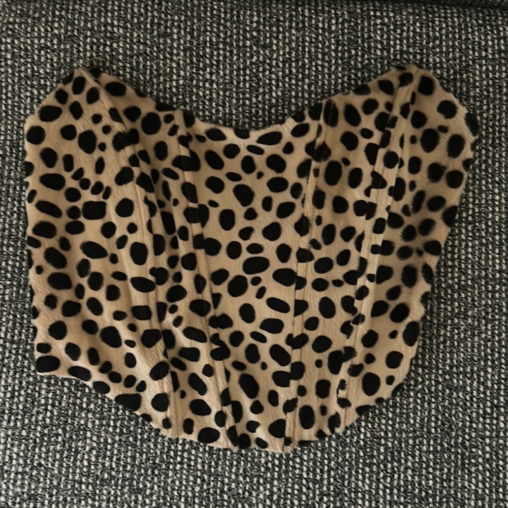 Cheetah print corset top